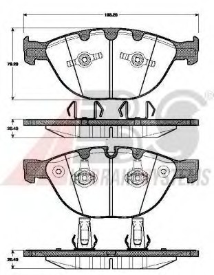 37463 ABS Колодки гальмівні передні 37463 A.B.S.