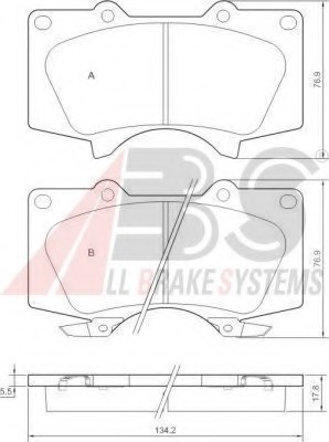 37420 ABS Колодки тормозные дисковые 37420 A.B.S.