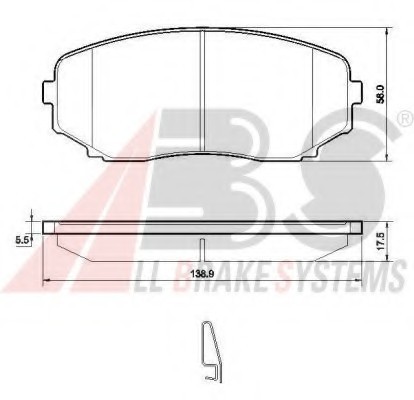 37643 ABS Колодка гальм. диск. MAZDA CX-7 передн. (вир-во ABS)