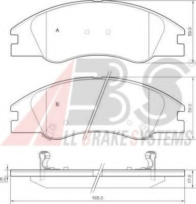 37492 ABS Колодка гальм. диск. KIA CERATO передн. (вир-во ABS)