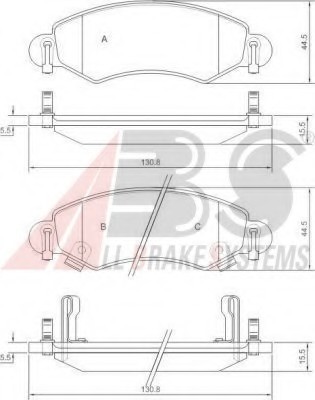 37249 ABS Тормозные колодки дисковые (1 к-т) 37249
