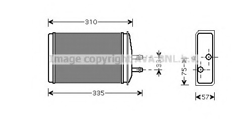 SA6016 AVA COOLING Радіатор отопителя [260x140] SA6016 AVA