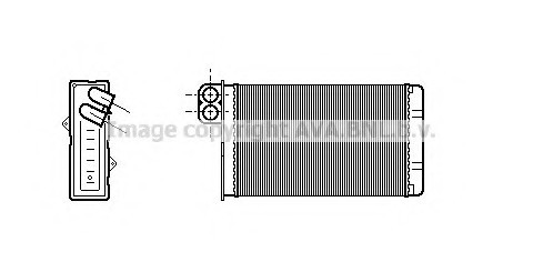 PE6233 AVA COOLING Теплообмінник, система опалення салону