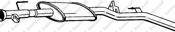 200361 BOSAL,Bosal Benelux N.V. Глушник (середня частина) 200361 BOSAL