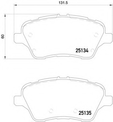 P24151 BREMBO (Германия) Колодкі гальмівні p24151 P24151 BREMBO