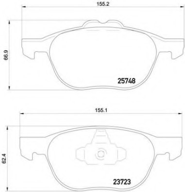 P24158 BREMBO (Германия) Колодки тормозные P24158 P24158 BREMBO
