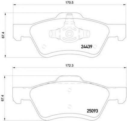 P24159 BREMBO (Германия) Колодкі гальмівні p24159 P24159 BREMBO