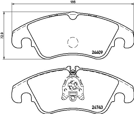 P24161 BREMBO (Германия) Колодкі гальмівні P24161 P24161 BREMBO