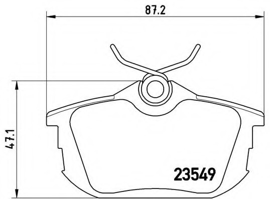 P54023 BREMBO (Германия) Колодки гальмівні задні P54023 BREMBO