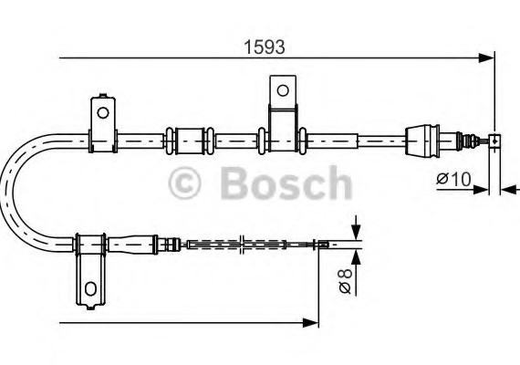 1987482224 BOSCH Трос ручного тормоза 1987482224 BOSCH
