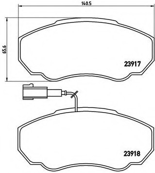 P23091 BREMBO (Германия) Колодкі гальмівні CITRO P23091 BREMBO