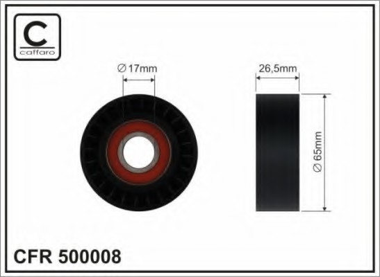 Фото ролик приводного ремня 500008 CAFFARO 500008 CAFFARO 500008 CAFFARO Ролик приводного ремня 500008 CAFFARO