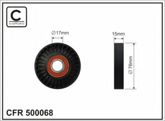 500068 CAFFARO Ролик приводного ремня 500068 CAFFARO