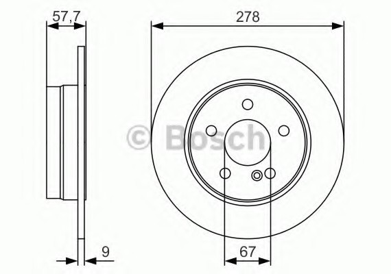0986479S96 BOSCH Диск тормозной задн 0986479S96 BOSCH