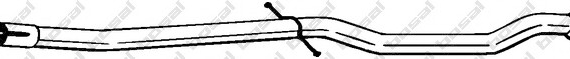 Фото труба глушителя средняя 889537 BOSAL 889537 BOSAL,Bosal Benelux N.V. 889537 BOSAL,Bosal Benelux N.V. Труба глушителя средняя 889537 BOSAL