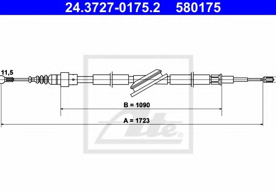 24372701752 Ate Трос ручного тормоза 24372701752 ATE