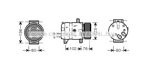 RTAK069 AVA COOLING Компресор кондиционера RTAK069 AVA