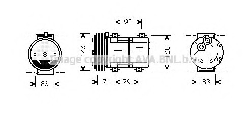 FDAK279 AVA COOLING Компресор кондиционера FDAK279 AVA