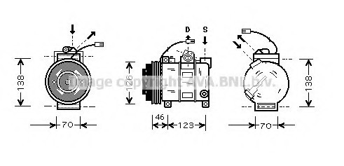 AIAK015 AVA COOLING Компрессор кондиционера AIAK015 AVA