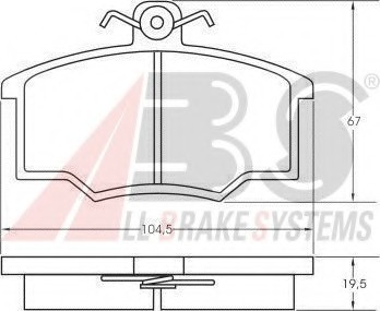 36138 ABS Гальмівні колодки пер. Audi 100/80 (80-91)