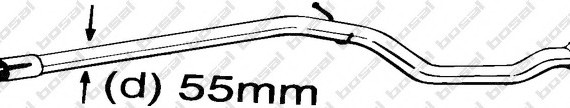 889535 BOSAL,Bosal Benelux N.V. Труба вихлопного газу 889535 BOSAL