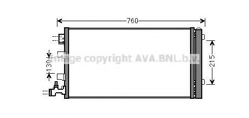 RTA5449D AVA COOLING Радиатор кондиционера RTA5449D AVA