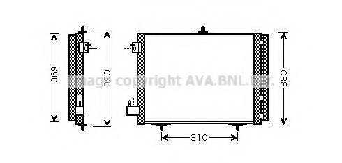 PEA5295D AVA COOLING Радиатор кондиционера PEA5295D AVA