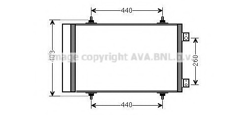 CNA5263D AVA COOLING Радиатор кондиционера CNA5263D AVA