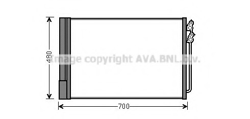 BWA5370D AVA COOLING Радиатор кондиционера BWA5370D AVA