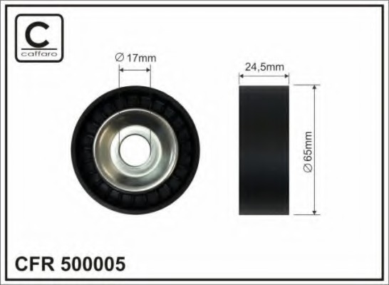 Фото ролик натяжний 65*17*25 500005 CAFFARO 500005 CAFFARO Ролик натяжний 65*17*25