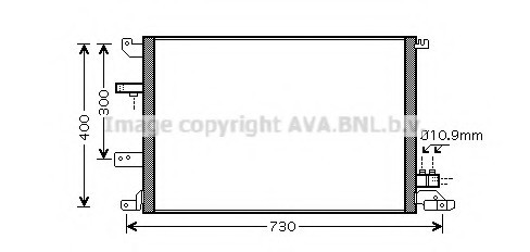 VO5138D AVA COOLING Радиатор кондиционера VO5138D AVA