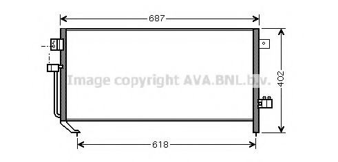 SU5060D AVA COOLING Радиатор кондиционера SU5060D AVA