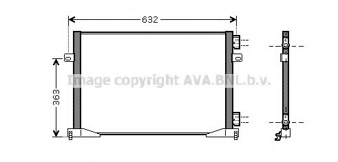 RTA5400 AVA COOLING Радиатор кондиционера RTA5400 AVA