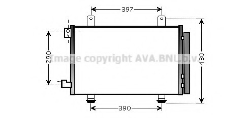 SZ5090D AVA COOLING Радиатор кондиционера SZ5090D AVA