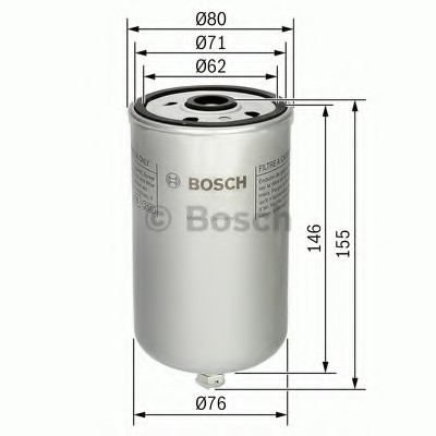 1457434447 BOSCH Паливний фільтр 4447 MAN L2000