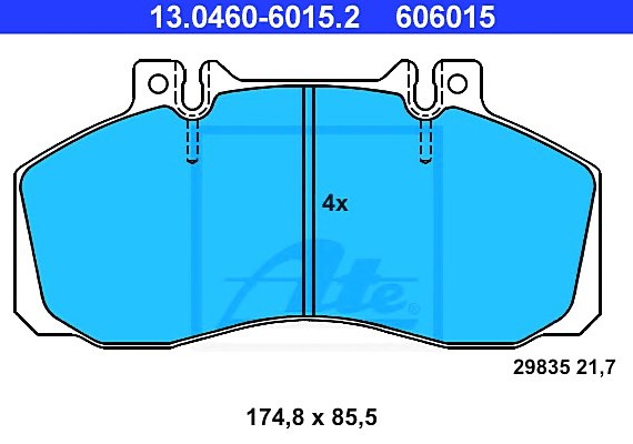 13046060152 Ate Колодки тормозные 13046060152 ATE