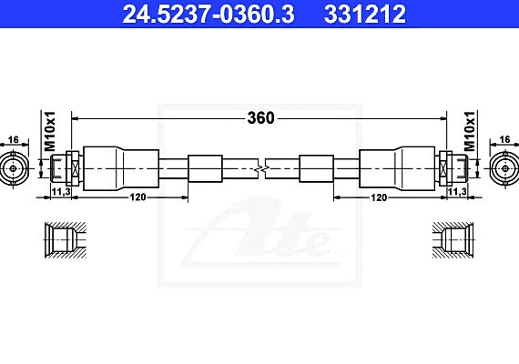 24523703603 Ate Торм.шланг передн 24523703603 ATE