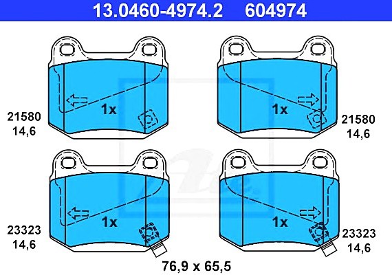 13046049742 Ate Колодки дисковые 13046049742 ATE