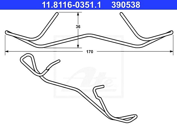11811603511 Ate Пружина cуппорта 11811603511 ATE