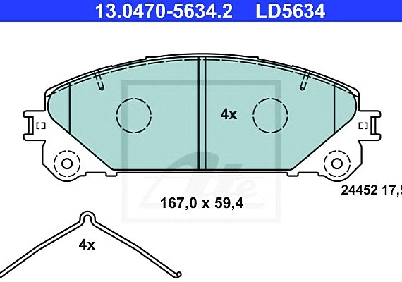 13047056342 Ate Колодки дисковые 13047056342 ATE