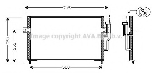 MT5100 AVA COOLING Радіатор кондиціонера MT5100 AVA