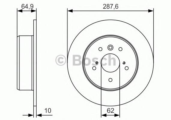 0986479T69 BOSCH Диск гальмівний 0986479T69 BOSCH