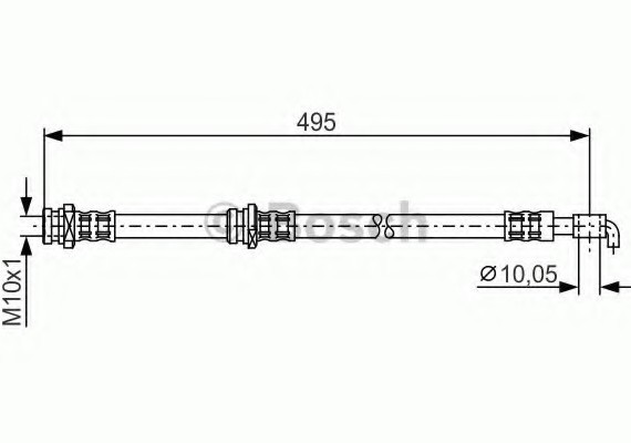 1987476401 BOSCH Шланг тормозной 1987476401 BOSCH