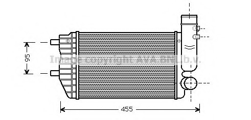 PE4183 AVA COOLING Радіатор охолодження повітря (Інтеркулер)