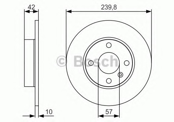 0986479S52 BOSCH Диск гальмівний 0986479S52 BOSCH