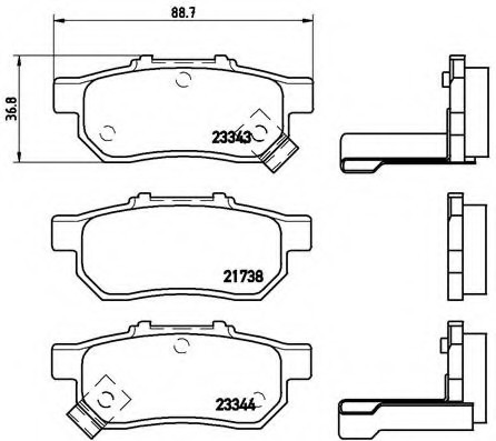 P28025 BREMBO (Германия) Колодки торм.зад. P28025 BREMBO