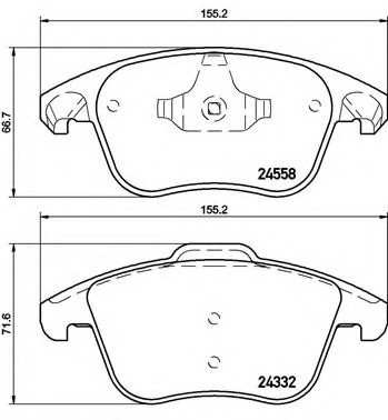 P61117 BREMBO (Германия) Колодкі гальмівні P61117 BREMBO