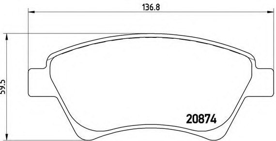 P68034 BREMBO (Германия) Колодки торм.пер. P68034 BREMBO