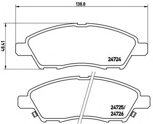 P56070 BREMBO (Германия) Колодки торм.. P56070 BREMBO