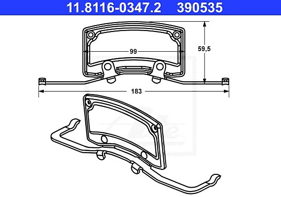 11811603472 Ate Пружина колодок 11811603472 ATE